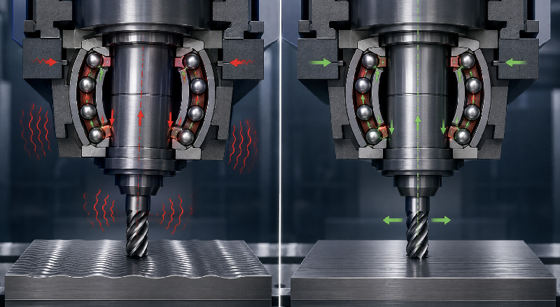 Come il vibratore dei cuscinetti rovina la finitura superficiale nella lavorazione CNC di precisione